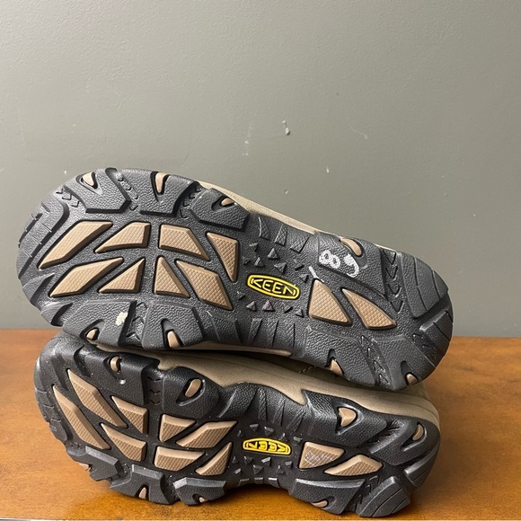 Keen Boots Womens 6 Brighton Brown Gray Leather Tall Waterproof Insulated - Picture 4 of 6